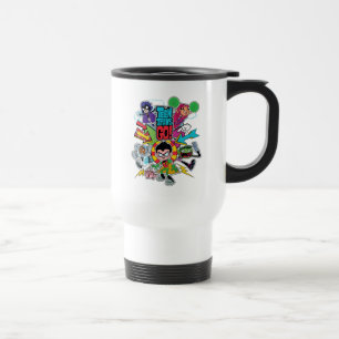 Caneca Térmica Os titã adolescentes vão! gráfico da seta da