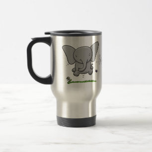 Caneca Térmica Ótima ilustração de desenho animado de elefante be