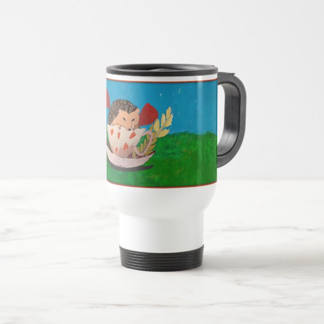 Caneca Térmica ouriço-bebê (Frente Esquerda)