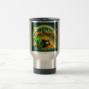 Caneca Térmica Ouro cotovelo colorido Dia de São Patrício