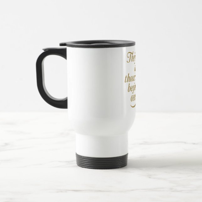 Caneca Térmica Ouro para frente (Esquerda)