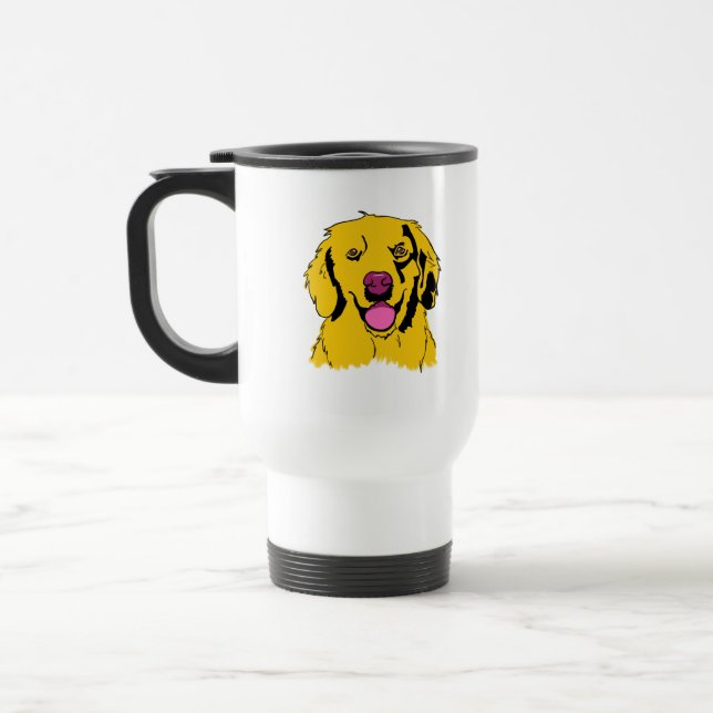 Caneca Térmica Ouro Retriever Art (Esquerda)