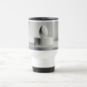 Caneca Térmica Ovo de Páscoa minimalista em pedestal moderno