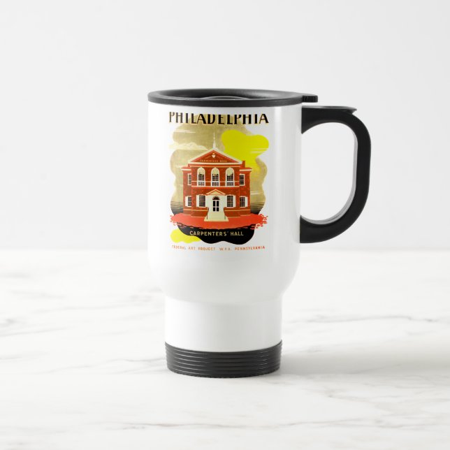 Caneca Térmica Pa de Philadelphfia. Carpinteiros Salão, WPA 1936 (Direita)