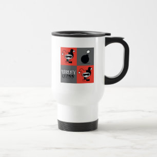 Caneca Térmica Padrão Checker de Chibi Harley Quinn