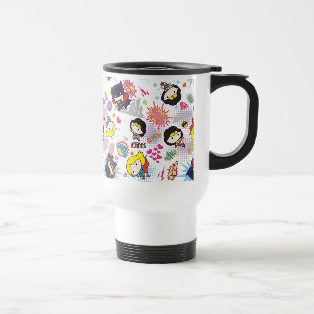 Caneca Térmica Padrão Chibi Super Heroine (Direita)