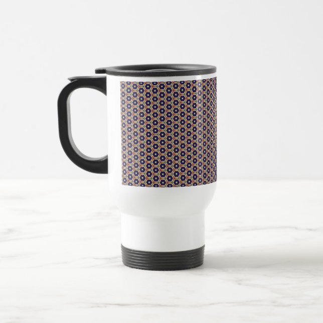 Caneca Térmica padrão contínuo hexagonal em tumbler térmico (Esquerda)