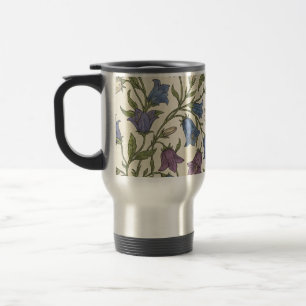 Caneca Térmica Padrão de Campainha Azul - Flor Botânica Estética