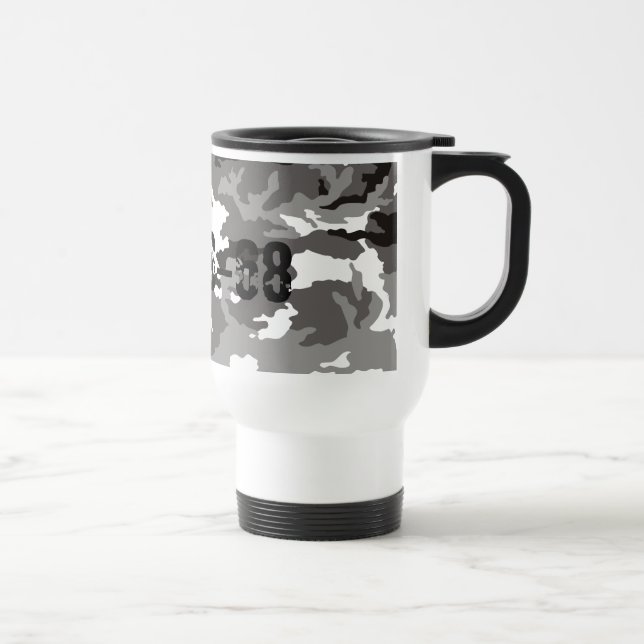 Caneca Térmica padrão de camuflagem cinza (Direita)