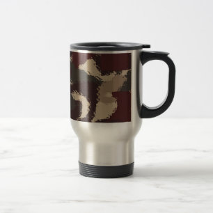 Caneca Térmica Padrão de Camuflagem Militar abstrato