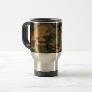 Caneca Térmica Padrão de camuflagem verde vintage 2020