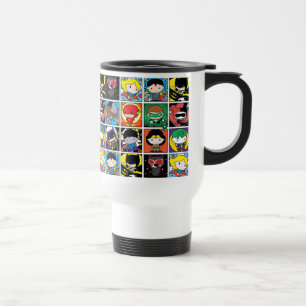 Caneca Térmica Padrão de Caractere da Liga da Justiça Chibi