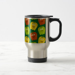Caneca Térmica Padrão de Cartoon Bell Pepper de Bela Cobra