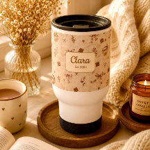 Padrão de Chocolate Quente Cozy Cocoa com Nome Per