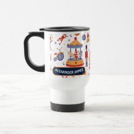 Caneca Térmica Padrão de Circo do Aniversário de criança de Diver