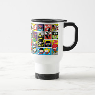 Caneca Térmica Padrão de Compilação da Liga da Justiça Chibi
