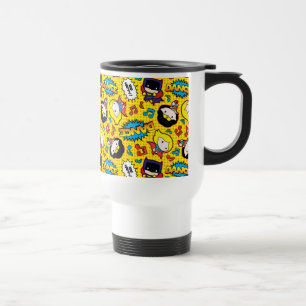 Caneca Térmica Padrão de dança de Heroína Chibi