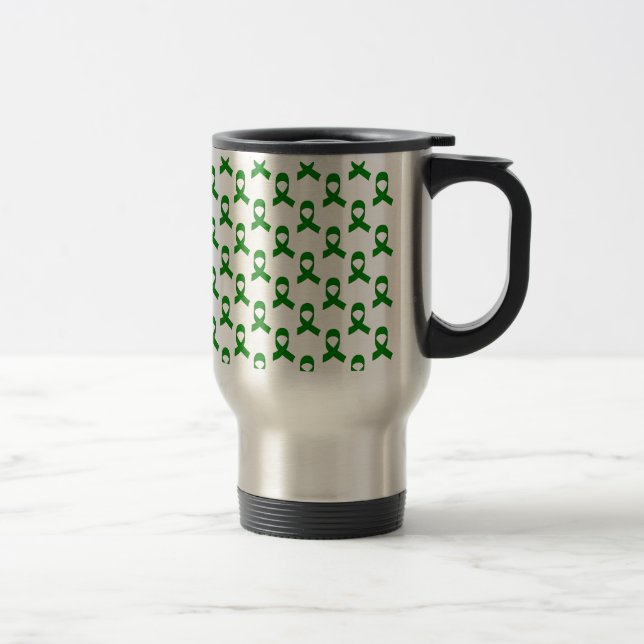 Caneca Térmica Padrão de Faixa Verde (Direita)