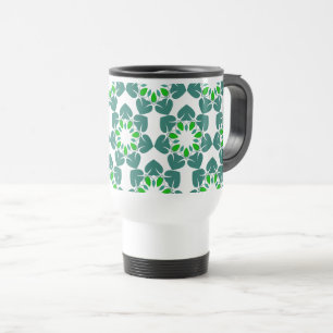 Caneca Térmica Padrão De Folha, Padrão De Folhas, Folhas Verdes