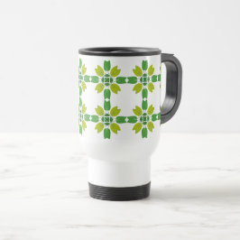 Caneca Térmica Padrão De Folha, Padrão De Folhas, Folhas Verdes