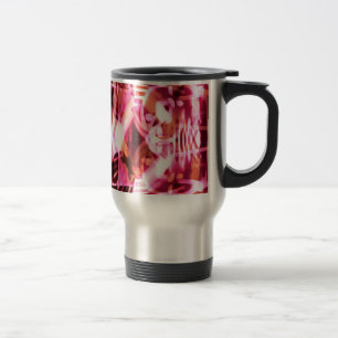 Caneca Térmica Padrão de grafite rosa
