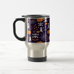 Caneca Térmica Padrão de Halloween divertido