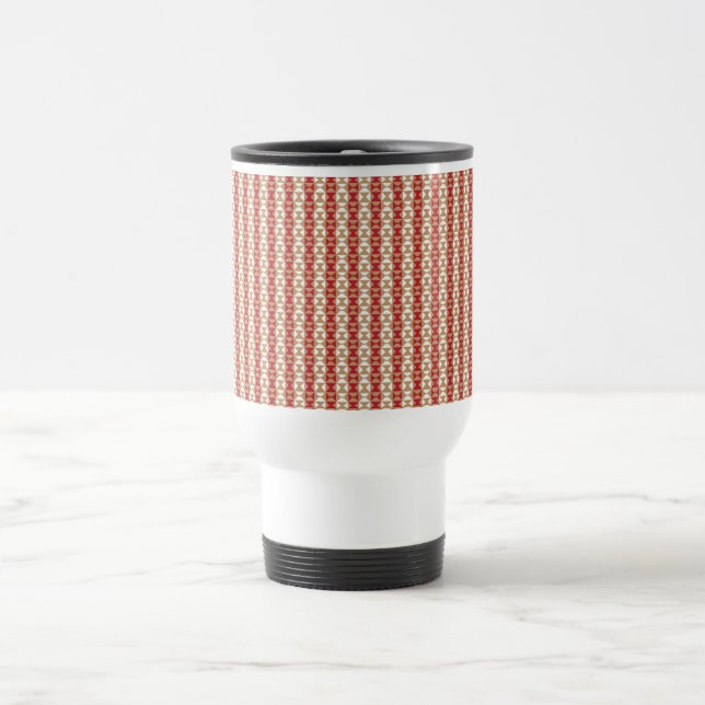 Caneca Térmica Padrão de Listra do Deserto Boho Design (Centro)