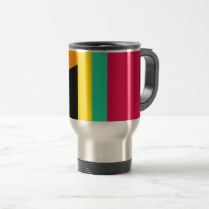 Caneca Térmica Padrão de listras modernas coloridas