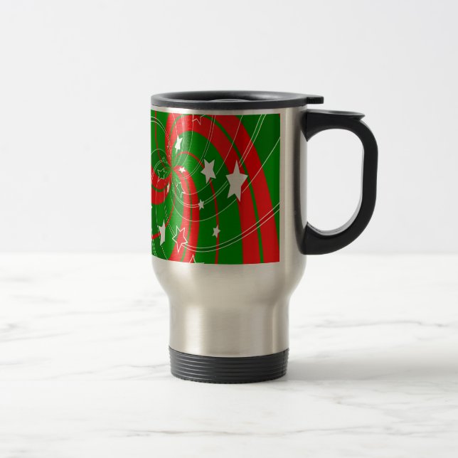Caneca Térmica padrão de Natal abstrato (Direita)