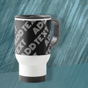 Caneca Térmica Padrão de nome ou palavra retro-moderno em negrito