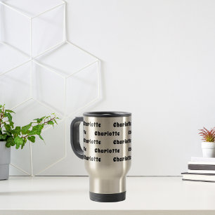 Caneca Térmica Padrão de nome preto