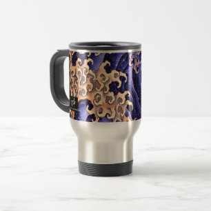 Caneca Térmica PADRÃO DE ONDA JAPONESA DE Viagem/Viagem ao trabal