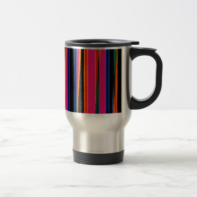 Caneca Térmica Padrão de papel rasgado colorido (Direita)