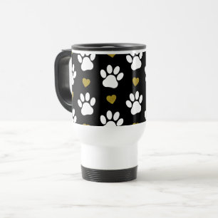 Caneca Térmica Padrão De Patas, Patas-Cachorros, Patas Brancas, C