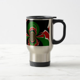 Caneca Térmica Padrão de Sinalizador Queniano Vibrante: Uma Arte