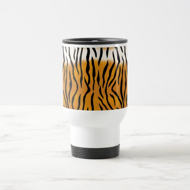 Caneca Térmica Padrão de Tigre em Faixa (Centro)