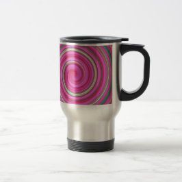 Caneca Térmica Padrão espiral rosa