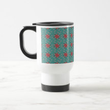 padrão floral coral tropical em azul-turquesa