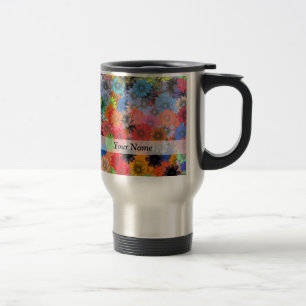 Caneca Térmica Padrão floral multicolor