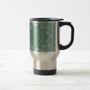 Caneca Térmica Padrão Floral Verde legal