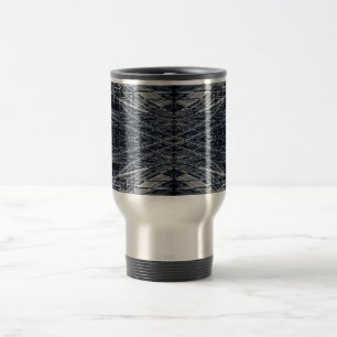 Caneca Térmica padrão futurista abstrato