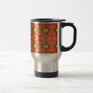 Caneca Térmica Padrão laranja e verde