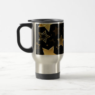Caneca Térmica Padrão sem costura com estrelas de Ouro