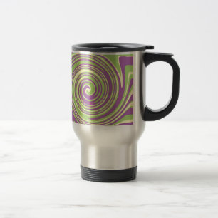 Caneca Térmica Padrão verde amarelo e roxo
