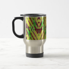 Caneca Térmica Padrão verde e castanho