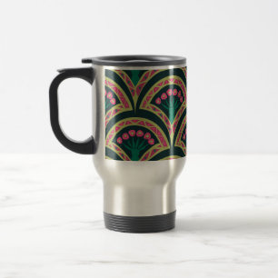 Caneca Térmica padrão verde em forma de shell