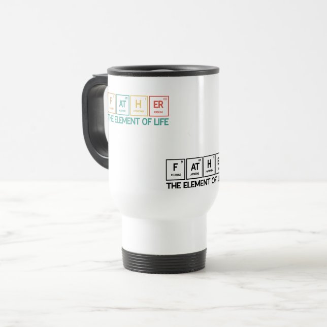 Caneca Térmica Padre Funny Mesa Periódica Pai (Frente Esquerda)