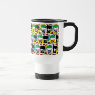 Caneca Térmica Padrões de Cartão de Joker e Batman