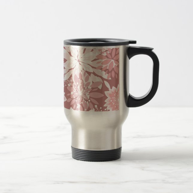 Caneca Térmica padrões de flora rosa-primavera (Direita)
