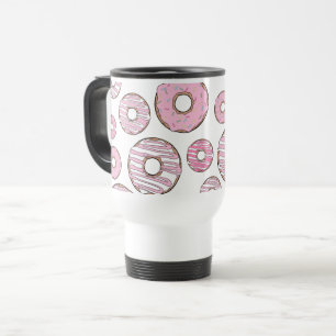 Caneca Térmica Padrões De Rosquinhas, Rosquinhas Rosa, Prensas
